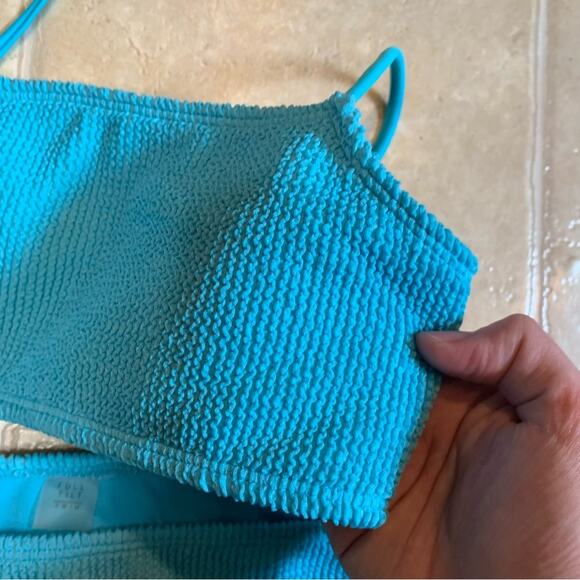 FULL TILT Square Neck Girls Blue Bralette Bikini Set - Picture 5 of 6